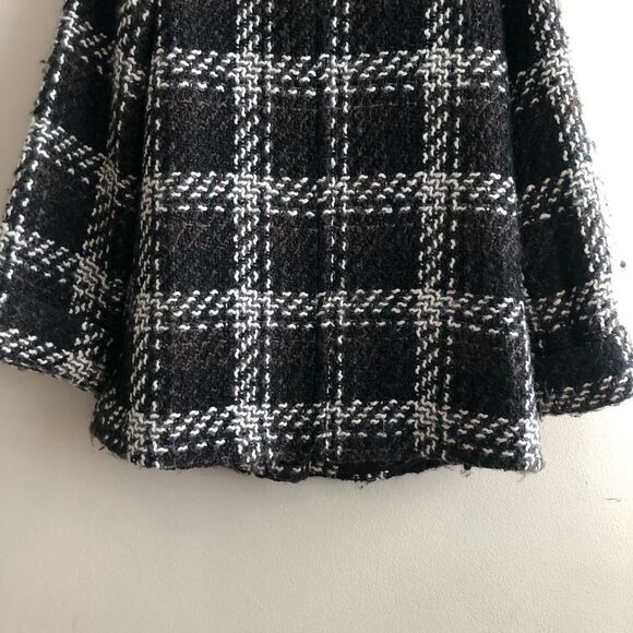 1 Madison Luxe Cozy Outerwear Wool Plaid Knit Winter Pea Coat Jacket - Picture 11 of 15